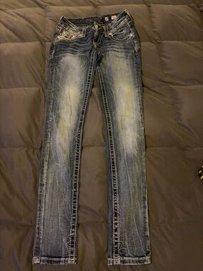 Miss Me Distressed Light Wash Skinny Jeans